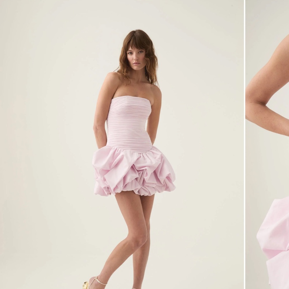 Aji Violette Bubble Hem Mini Dress
